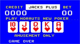 Title screen of Noraut Red Hot Joker Poker on the Arcade.