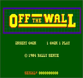 Title screen of Off the Wall on the Arcade.