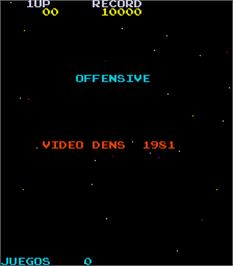 Title screen of Offensive on the Arcade.