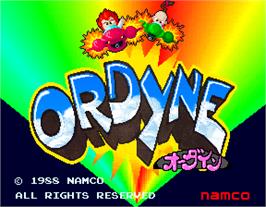 Title screen of Ordyne on the Arcade.