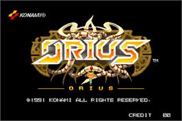 Title screen of Orius on the Arcade.