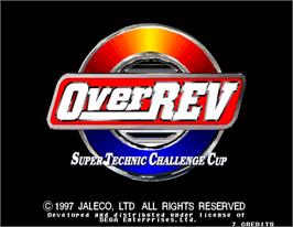 Title screen of Over Rev on the Arcade.