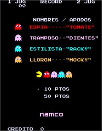 Title screen of Pacu-Man on the Arcade.