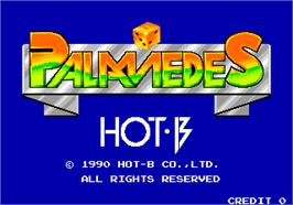 Title screen of Palamedes on the Arcade.