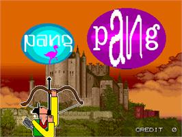 Title screen of Pang Pang on the Arcade.