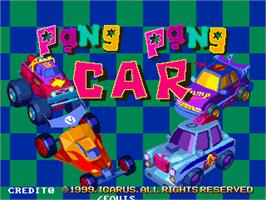 Title screen of Pang Pang Car on the Arcade.