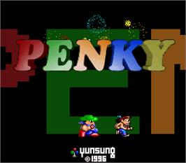 Title screen of Penky on the Arcade.