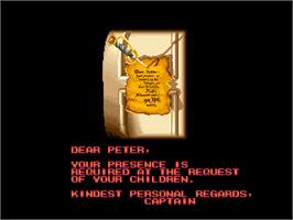 Title screen of Peter Pan on the Arcade.