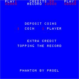 Title screen of Phantom on the Arcade.