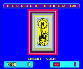Title screen of Piccolo Poker 100 on the Arcade.