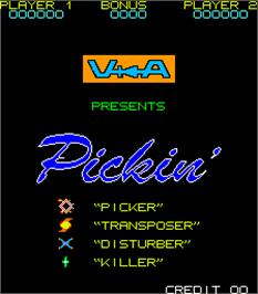 Title screen of Pickin' on the Arcade.