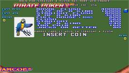 Title screen of Pirate Poker II on the Arcade.