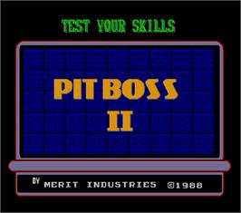 Title screen of Pit Boss II on the Arcade.