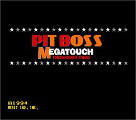 Title screen of Pit Boss Megatouch II on the Arcade.