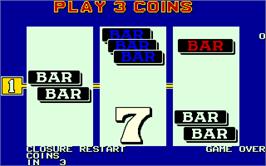 Title screen of Player's Edge Plus on the Arcade.