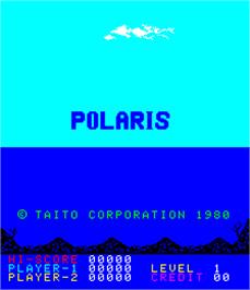 Title screen of Polaris on the Arcade.