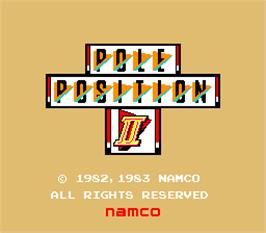 Title screen of Pole Position II on the Arcade.