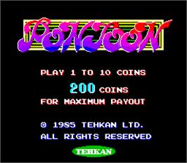 Title screen of Pontoon on the Arcade.