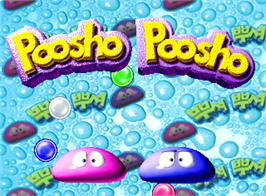 Title screen of Poosho Poosho on the Arcade.