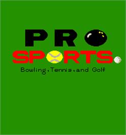 Title screen of Pro Sports - Bowling, Tennis, and Golf on the Arcade.