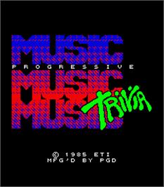 Title screen of Progressive Music Trivia on the Arcade.