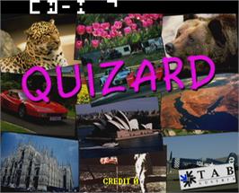 Title screen of Quizard 1.7 on the Arcade.