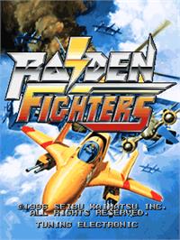 Title screen of Raiden Fighters on the Arcade.