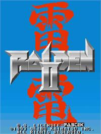 Title screen of Raiden II on the Arcade.