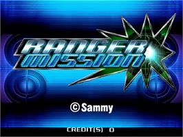 Title screen of Ranger Mission on the Arcade.
