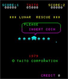 Title screen of Rescate Lunar on the Arcade.