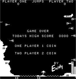 Title screen of Rip Cord on the Arcade.