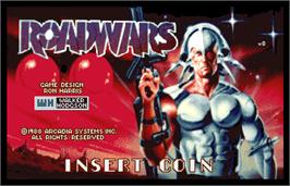 Title screen of RoadWars on the Arcade.