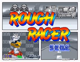 Title screen of Rough Racer on the Arcade.