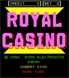 Title screen of Royal Casino on the Arcade.