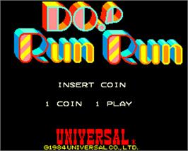 Title screen of Run Run on the Arcade.