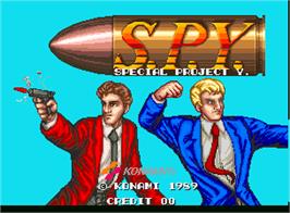 Title screen of S.P.Y.: Special Project Y. on the Arcade.
