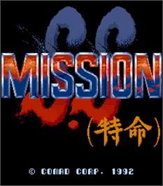 Title screen of S.S. Mission on the Arcade.