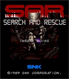 Title screen of SAR - Search And Rescue on the Arcade.
