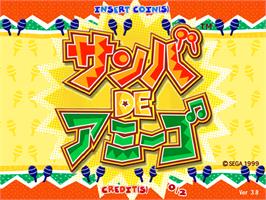 Title screen of Samba De Amigo on the Arcade.