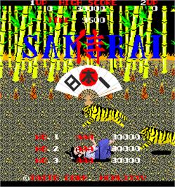 Title screen of Samurai Nihon-ichi on the Arcade.