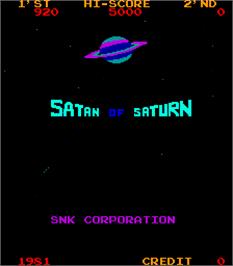 Title screen of Satan of Saturn on the Arcade.