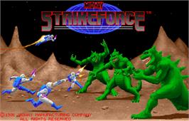 Title screen of Saurian Front on the Arcade.