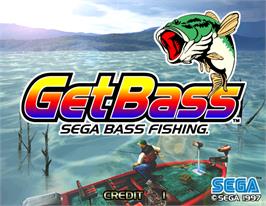 Title screen of Sega Bass Fishing on the Arcade.