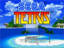 Title screen of Sega Tetris on the Arcade.