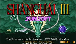 Title screen of Shanghai III on the Arcade.