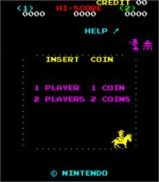 Title screen of Sheriff on the Arcade.