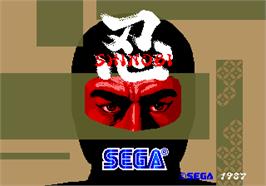 Title screen of Shinobi on the Arcade.