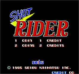 Title screen of Shot Rider on the Arcade.