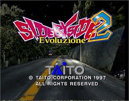 Title screen of Side by Side 2 Evoluzione on the Arcade.