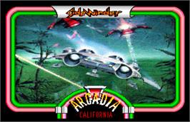 Title screen of Sidewinder on the Arcade.